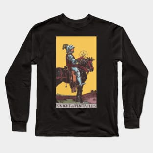 Tarot Card = Knight of Pentacles Long Sleeve T-Shirt